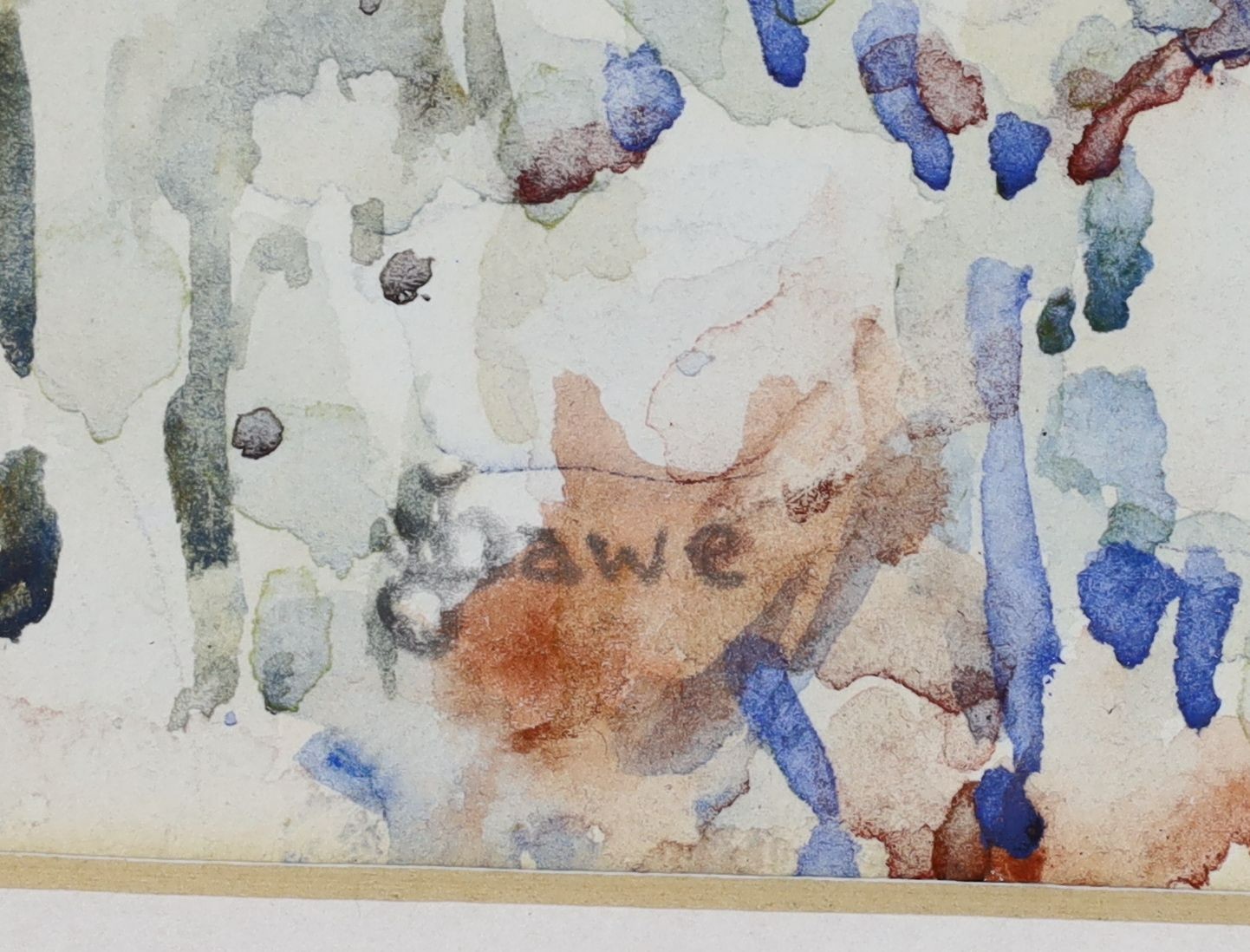 Miss Jessie Dawe (fl.1903-1905), watercolour, 'Greenways Garden, Buxton', signed with label verso, 26 x 40cm